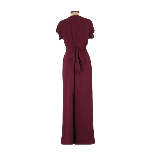 Gal Meets Glam 12 Delaney Cross Over Wrap Jumpsuit - Picture 5 of 9